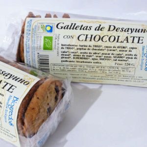 GALLETAS DE DESAYUNO CON CHOCOLATE BIOGREDOS 220GR