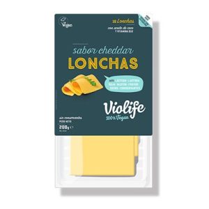 LONCHAS VEGANAS SABOR CHEDDAR VIOLIFE 200GR