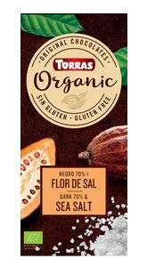 CHOCOLATE NEGRO 70% CON FLOR DE SAL TORRAS 100GR