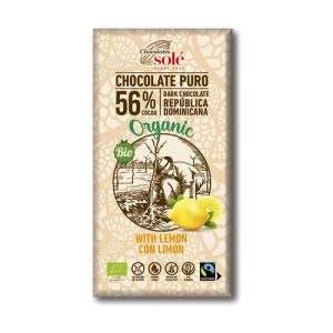 CHOCOLATE NEGRO 56 % CON LIMÓN SOLÉ 100GR