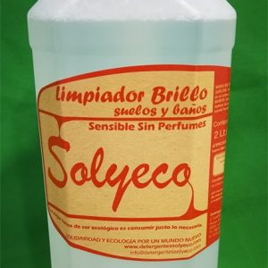 LIMPIADOR BRILLO SUELOS Y BAÑOS SIN PERFUME SOLYECO 2L