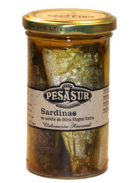 SARDINAS EN ACEITE DE OLIVA CRISTAL PESASUR 195ML