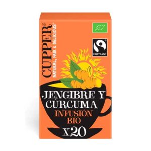 INFUSIÓN JENGIBRE Y CURCUMA CUPPER 20 BOLSAS