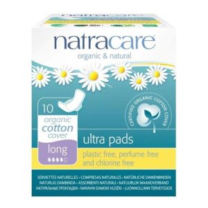 COMPRESAS NATURALES EXTRALARGA CON ALAS NATRACARE 10UD
